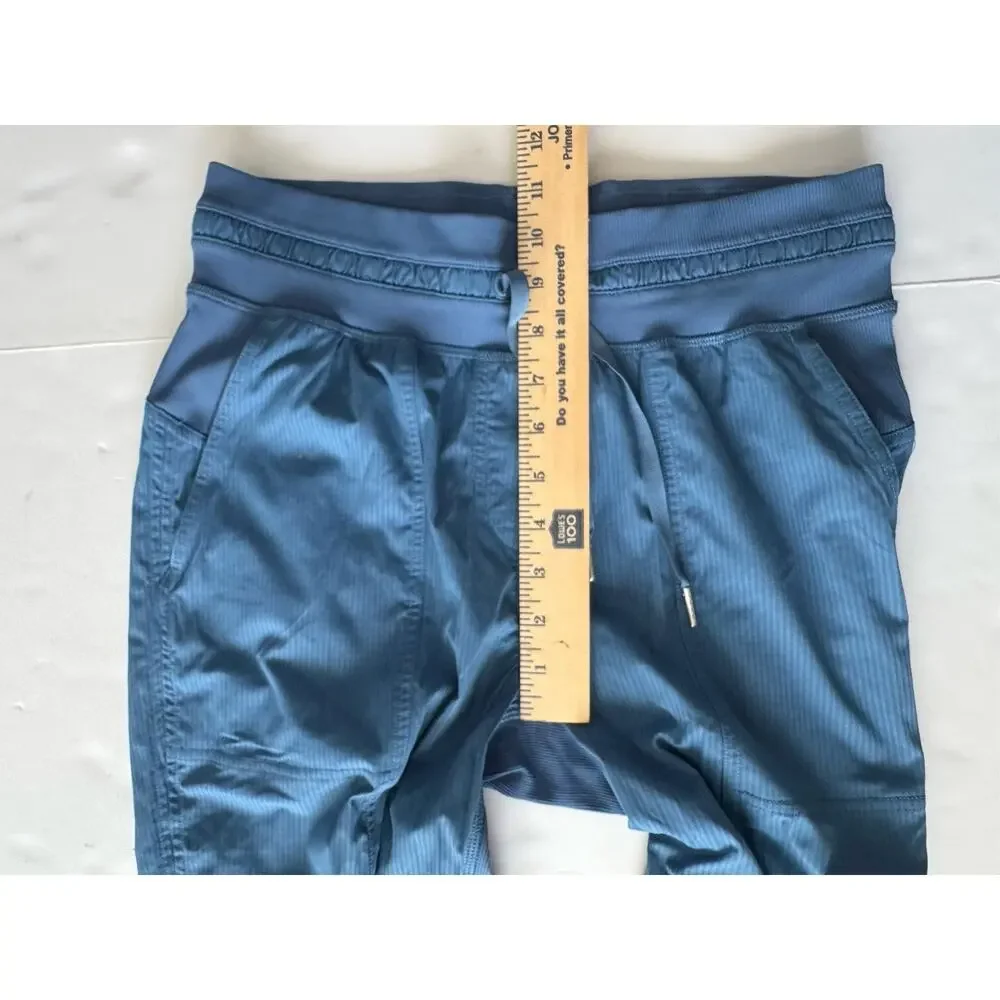 Lululemon Dance Studio Mid Rise Crop Jogger Pants 6 Blue Drawstring #NE178